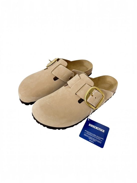 Birkenstock Shoes - Birkenstock Womens Boston Sandcastle Big Buckle Nubuck Leather Clog Size 8N NWD